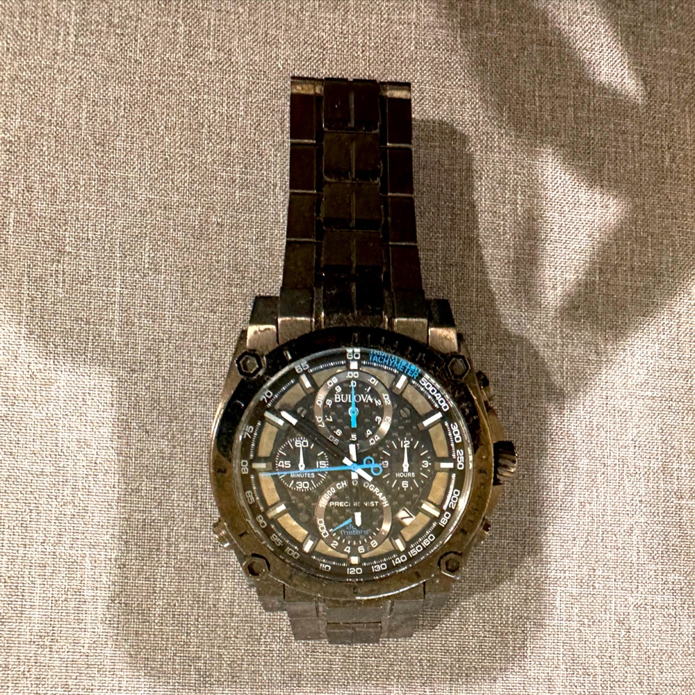 Grey Bulova Precisionist watch